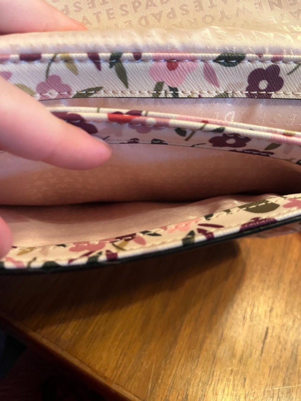 kate spade Floral Crossbody Bag in Black, Pink & Red - Picture 8 of 10